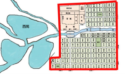 隋唐洛阳城外郭示意图
