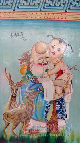炕围画之长寿延年