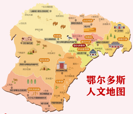 鄂尔多斯人文地图