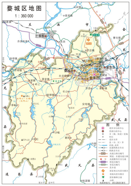  婺城区地图