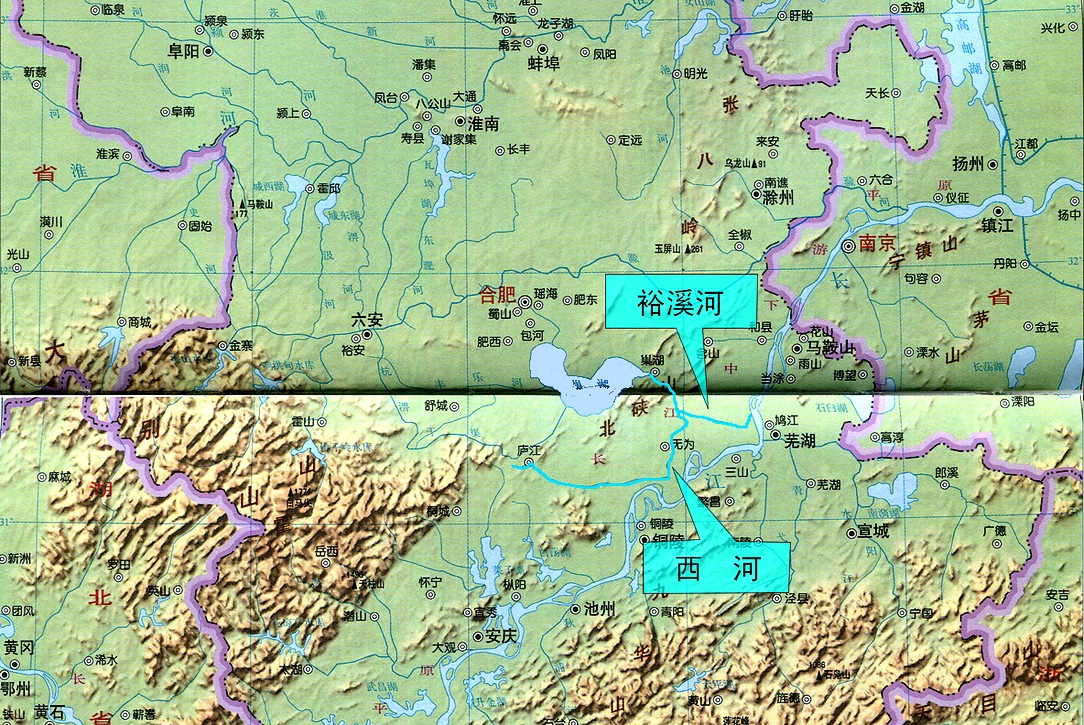 西河在长江流域的位置