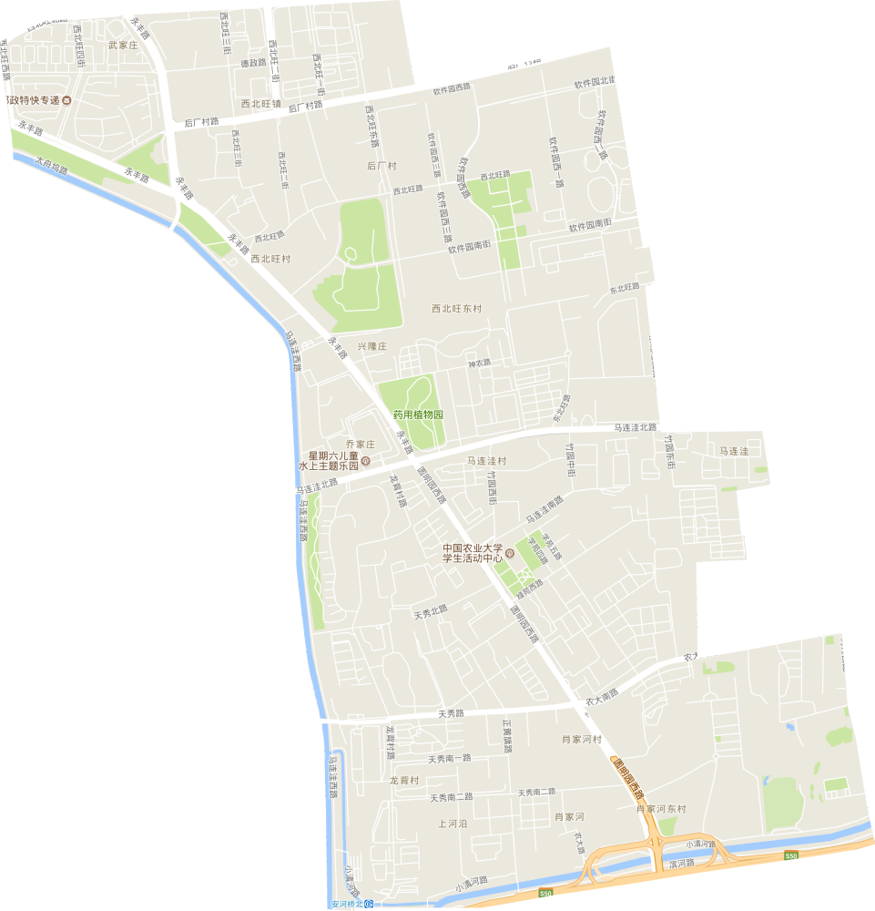 马连洼街道电子交通图