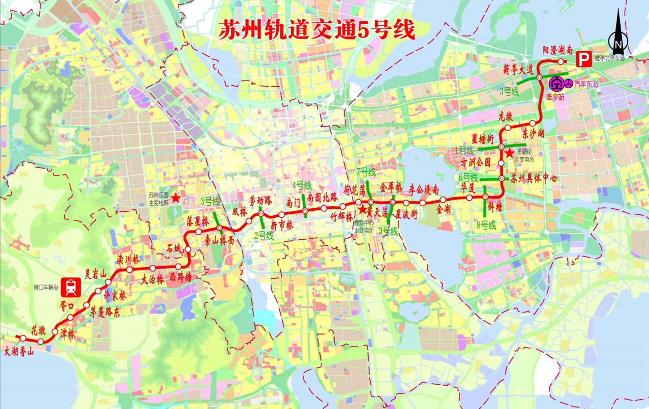 苏州轨道交通5号线线路图