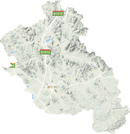 磐石市地形图
