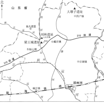 梁王城遗址位置图