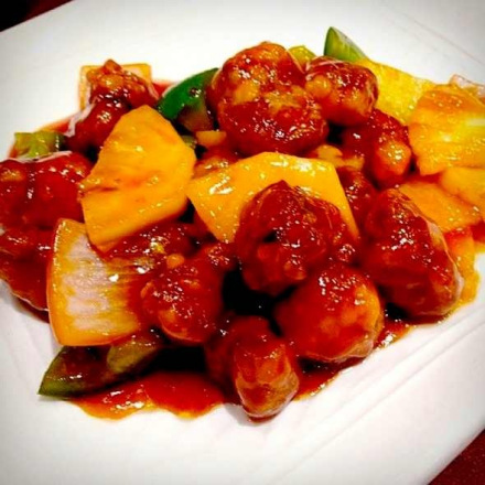 用神湾菠萝做的菜——菠萝鸡