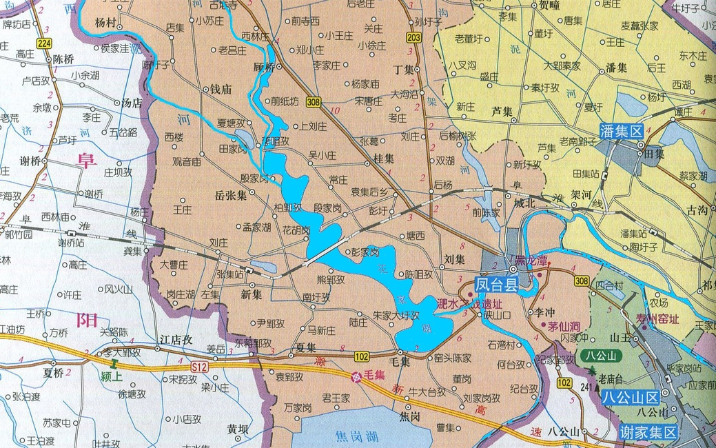 西淝河下游河流形势
