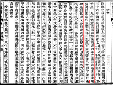 民国《邯郸县志》卷一疆域·沿革