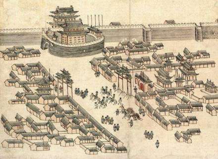 正祖年间金弘道所绘《燕行图》中的北京朝阳门