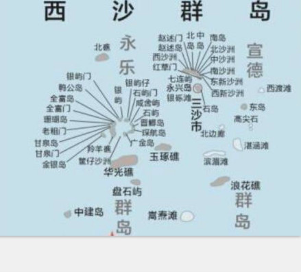西沙群岛分布图
