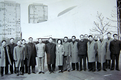 1973年中国出席联合国海洋法会议代表团成员(右七为厉声教)