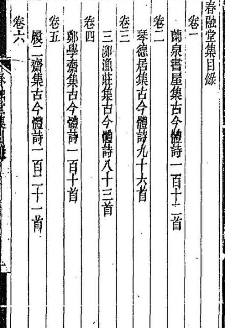 《春融堂集》