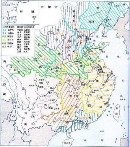 国民党军阀势力范围