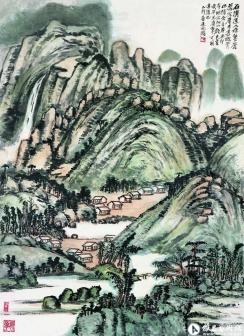 仿石溪道人笔意山水