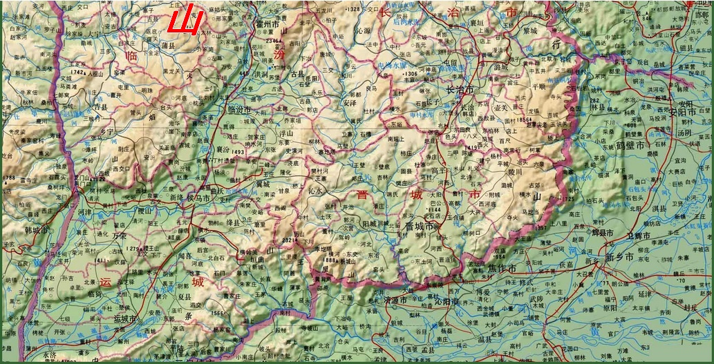 吕梁山走向地形及山系分布