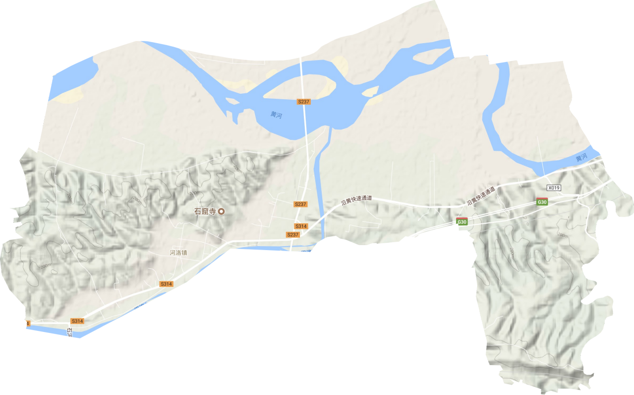 河洛镇地形图