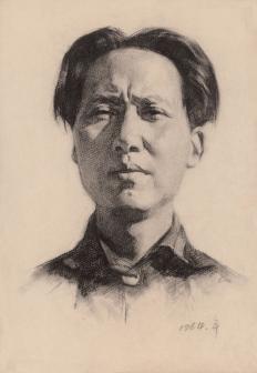 延安早期毛主席素描像