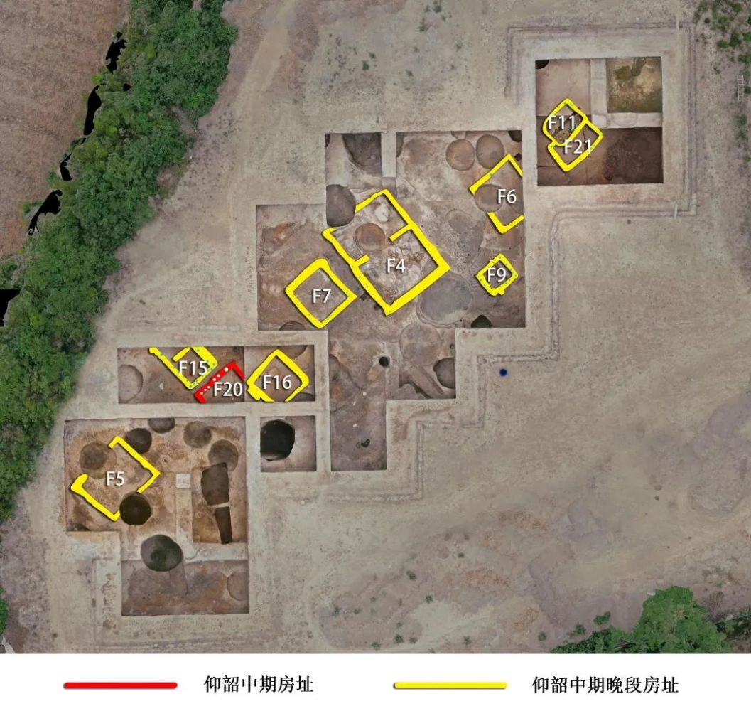 F4及其周围房址布局形态图