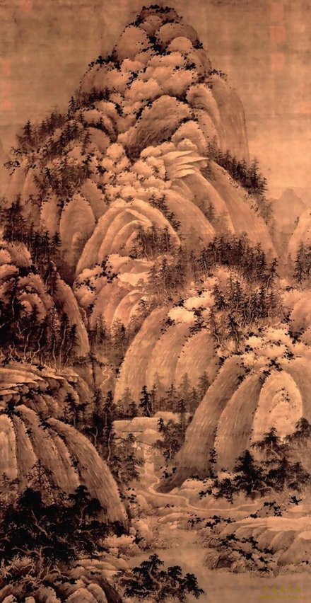 五代 董源《秋山问道图》