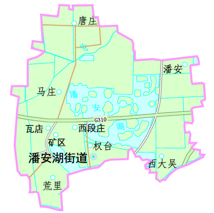 潘安湖街道政区图 