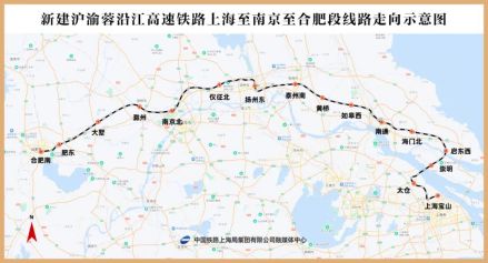 北沿江高速铁路地图