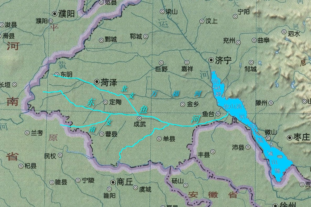 东鱼河的位置及水系概况