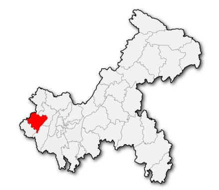 大足在重庆市的区位图