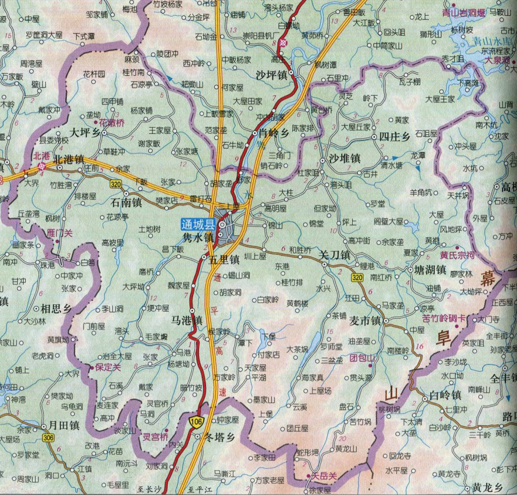 通城县地图
