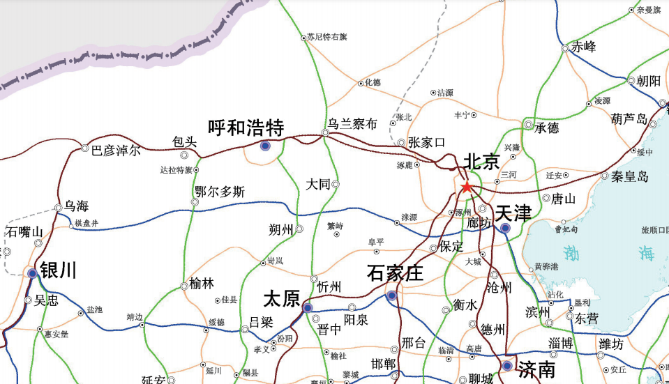 中国国家高速规划布局图（2018年发布）