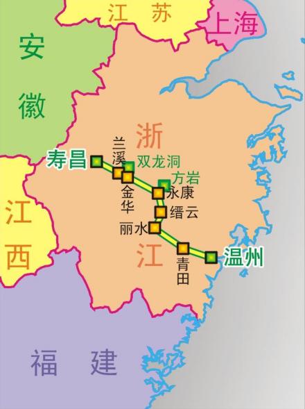 330国道浙江省走向略图