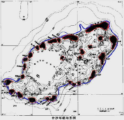中沙大环礁地形图