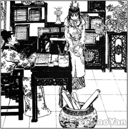 贾政训宝玉
