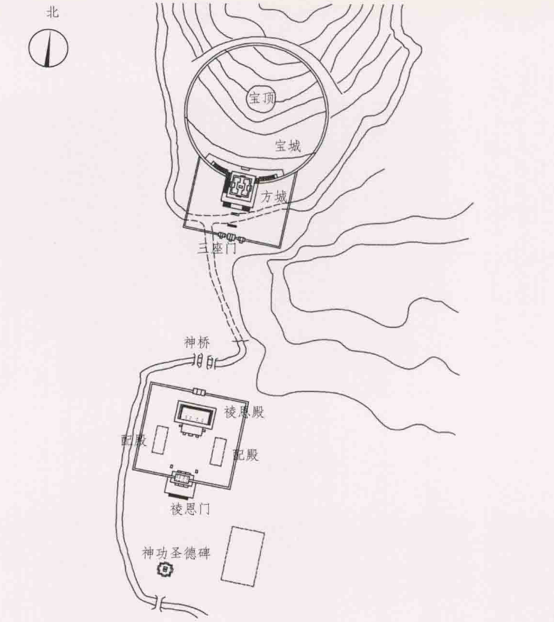 明庆陵总平面示意图