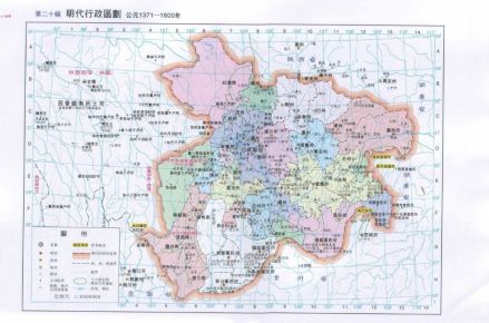 明朝四川行政区划图