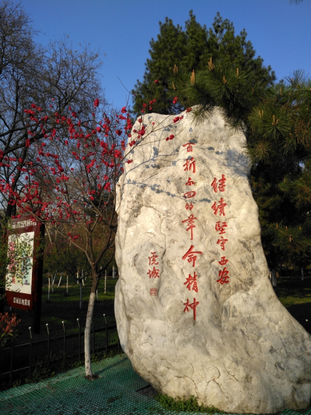 杨虎城题词景石