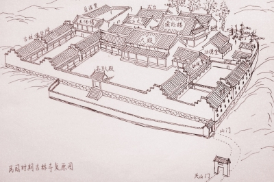 民国时期古林寺复原图
