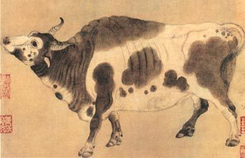 《五牛图》局部