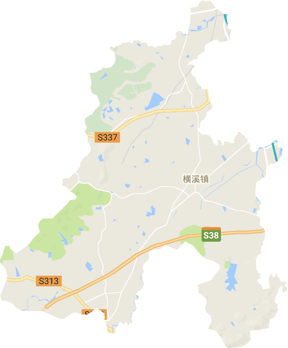横溪街道地形图