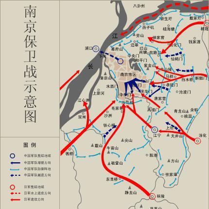 南京保卫战示意图 