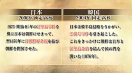 日韩两国教科书对于云扬号事件描述的差异