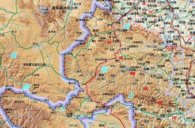 西倾山位置及走向