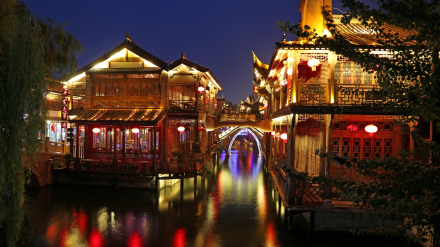 台儿庄夜景