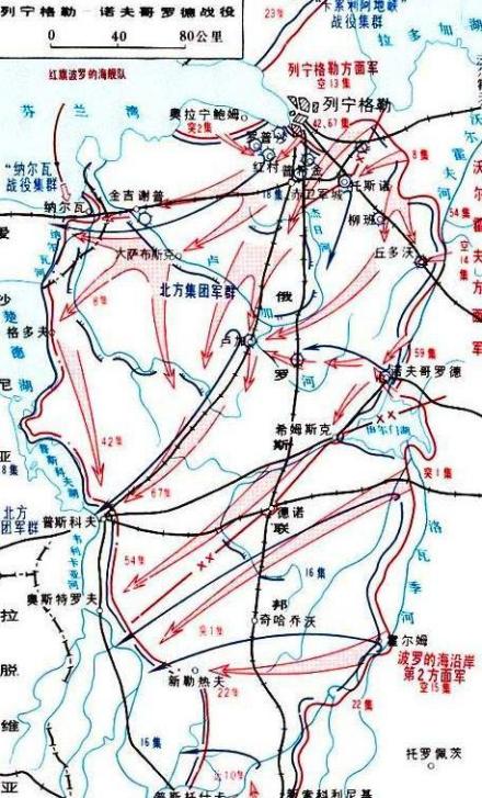 列宁格勒保卫战形势图