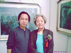 蒋采萍先生与画家罗寿生先生