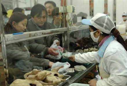 南京盐水鸭老字号销售现场 