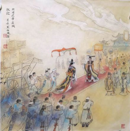 武帝出城亲迎