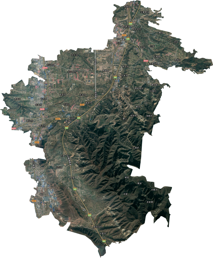 北山口镇卫星地图