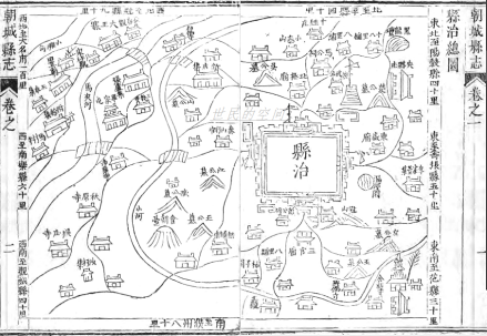 清康熙东昌府濮州朝城县辖境图