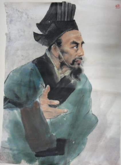 桑弘羊水彩像（温国良绘）