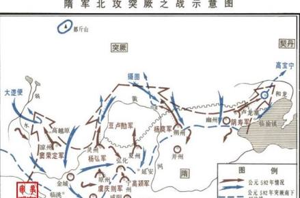 隋击突厥之战形势